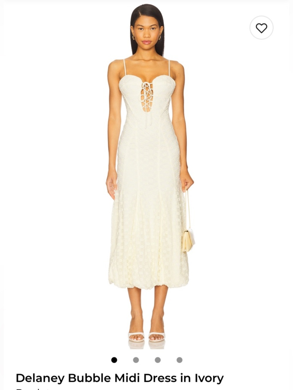 Bardot Ivory Delaney Bubble Midi Dress